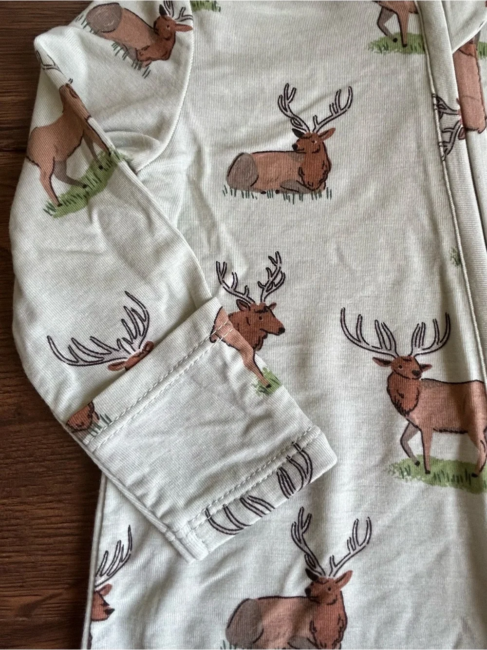 Angel Dear Moose Bamboo Footie 3-6m